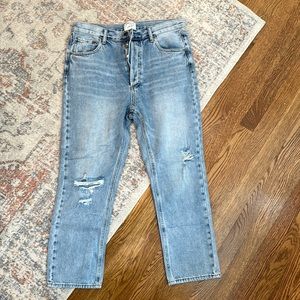 Women distressed jeans